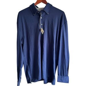New! Robert Talbott Long Sleeve‎ Polo Pima Cotton